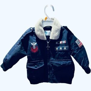 Vintage Hartstrings Bomber Navy Jacket